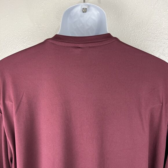 BAW Long Sleeve Shirt Men XL Burgundy Dry Fit Athletic Performance Xtreme-Tek - Picture 9 of 11